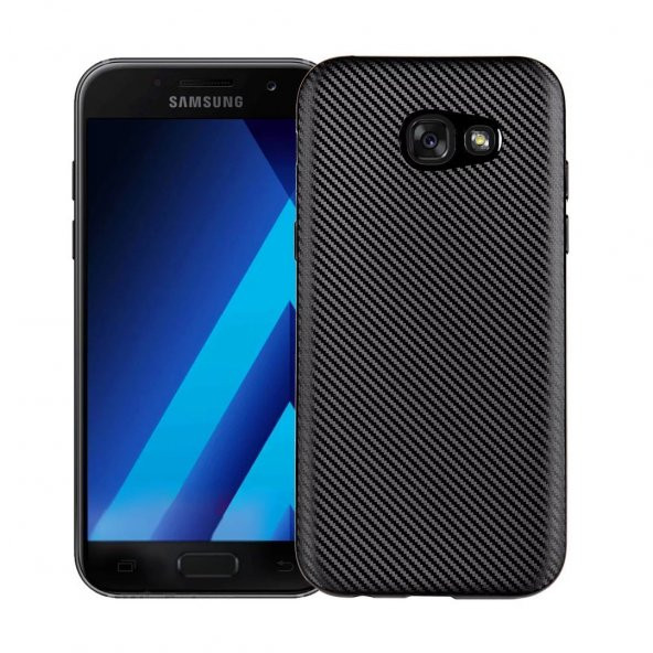 Microsonic Samsung Galaxy A3 2017 Kılıf Karbon Desenli Siyah
