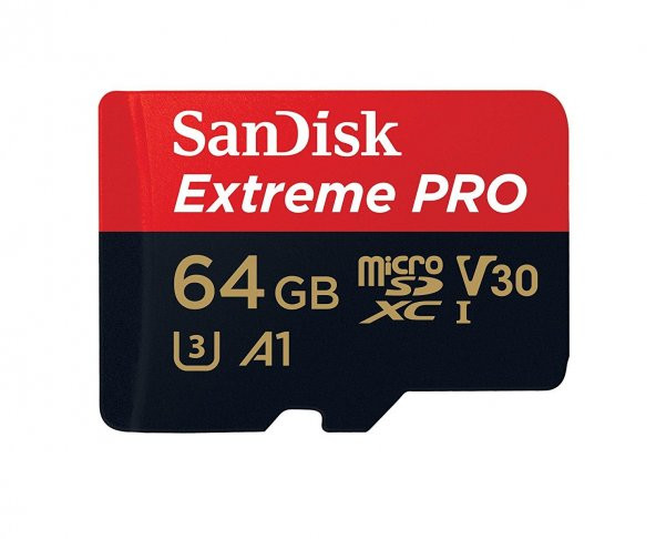 Sandisk Extreme PRO 64GB Micro SD Hafıza Kartı 4K U3 V30 100MB/s