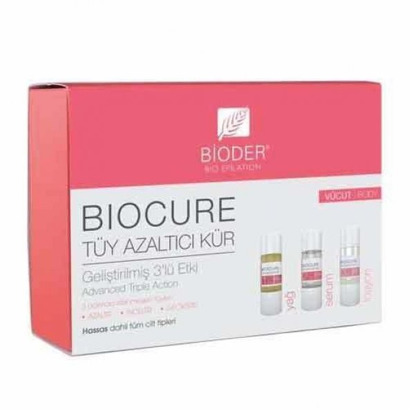 Bioder Biocure Tüy Azaltıcı 3x10 ml Vücut Kürü (SÜRPRİZ HEDİYELİ)