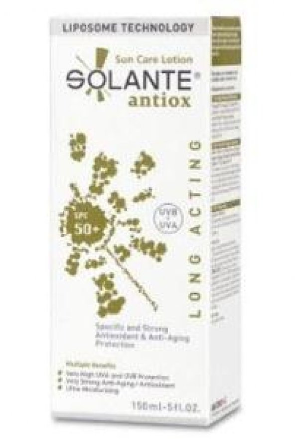 Solante Antiox Sun Care Lotion Spf 50+ 150 ml Güneş Losyonu
