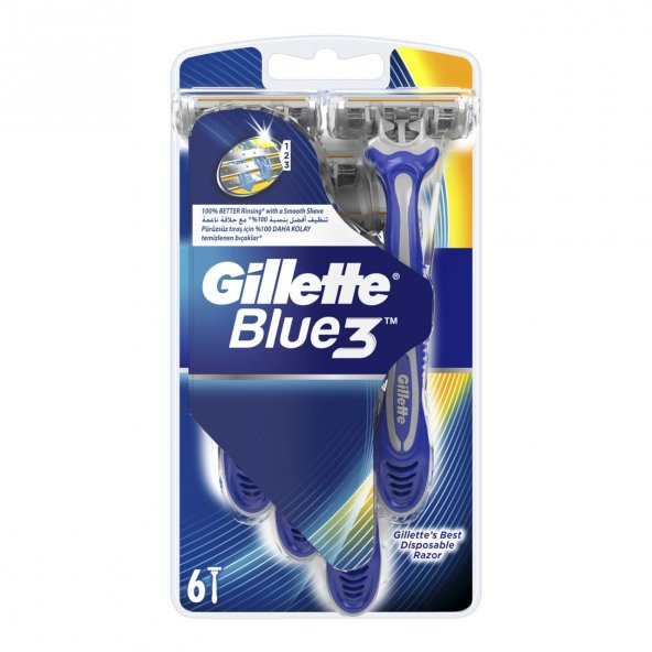 Gillette Blue 3 Tıraş Bıcağı Kullan-At 6lı