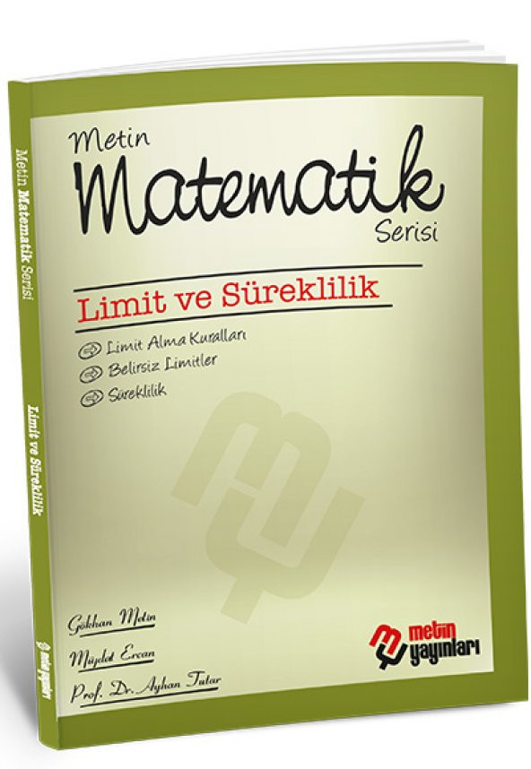 Metin Matematik Serisi Limit ve Süreklilik Metin Yayınları