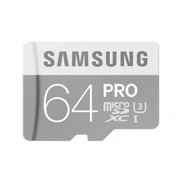 Samsung Pro 64GB Micro SD Class10 U3 UHS-I Hafıza Kartı 90-80MB/s