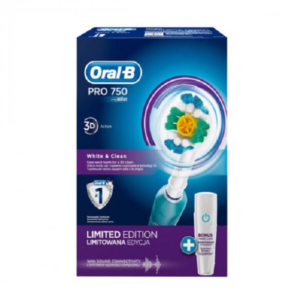 Oral-B Pro 750 Şarj Edilebilir Diş Fırçası 3D White