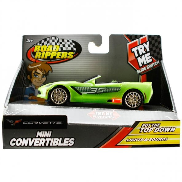 Road Rippers Açılır Tavan Sesli Işıklı Mini Araba Corvette