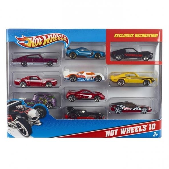 Hot Wheels 10lu Araba Seti