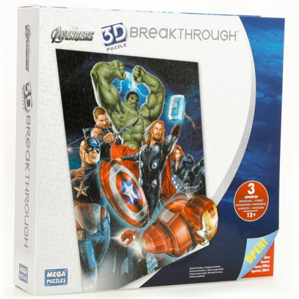 Mega Puzzle 300 Parça 3 Boyutlu Puzzle Breakthrough The Avengers