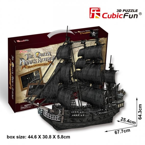 Cubic Fun 3D 308 Parça Puzzle Korsan Gemisi Kara İnci