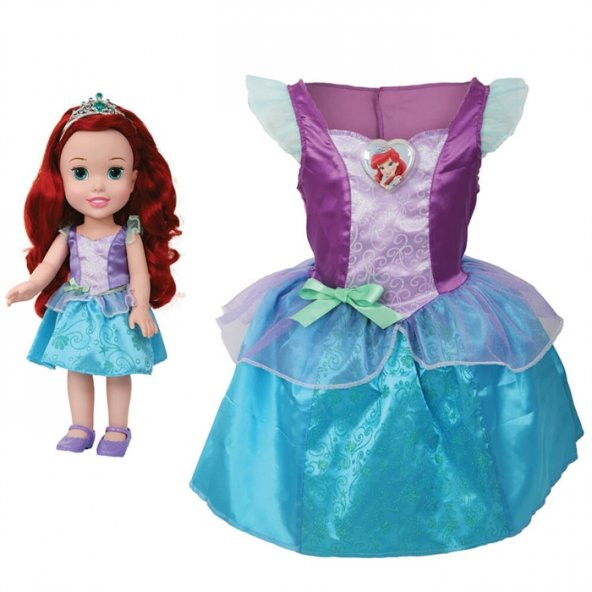 Disney Prenses Ariel Kostümlü Ve Bebek Seti 2 - 4 Yaş