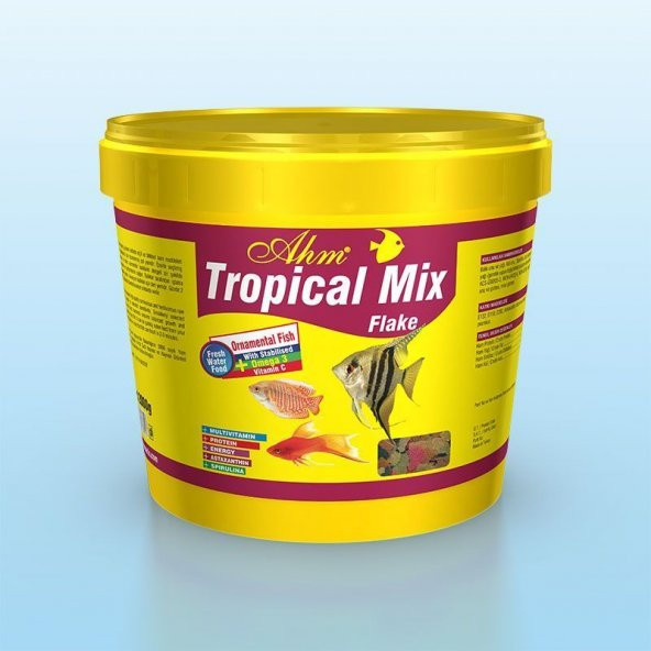 Ahm Tropical Mix Flake Pul Balık Yemi Kova 2 Kg