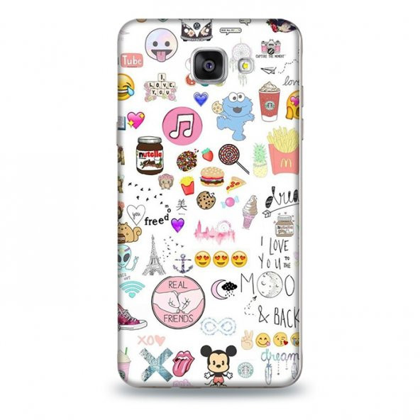 SAMSUNG A3 2016 Kılıf Emoji World Desenli Kılıf