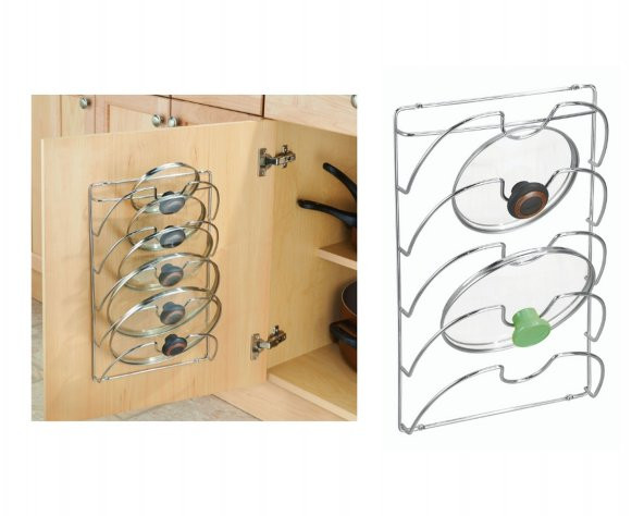 Dolap İçi Tencere Ve Tava Kapağı Düzenleyici Yer Kazandıran Stand - 2