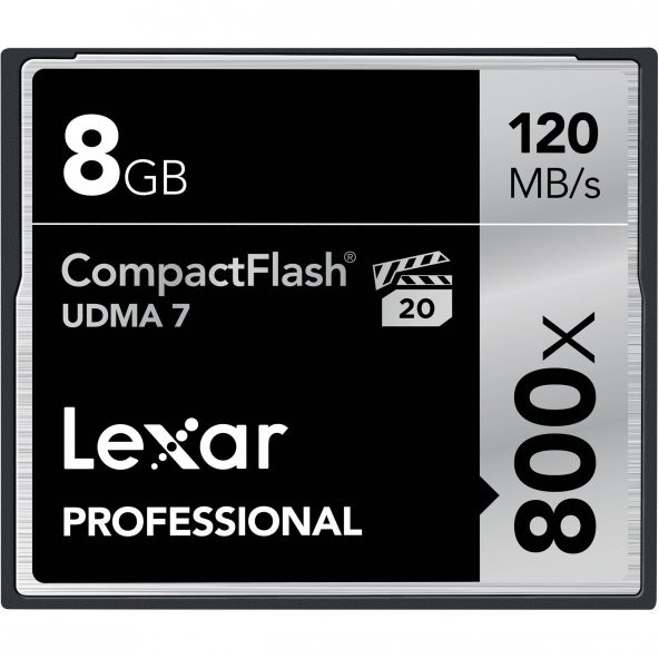 Lexar 8GB CF Hafıza Kartı UMDA 7 800x Professional Compact Flash
