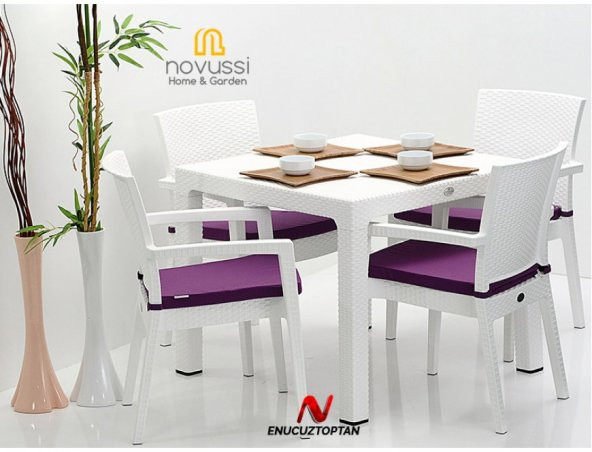 2 ADET NOVUSSİ PARİS MODEL SANDALYE MİNDERİ (MOR RENK)