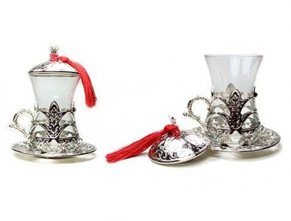 Osmanlı Motifli 6 Kişilik Çay Seti