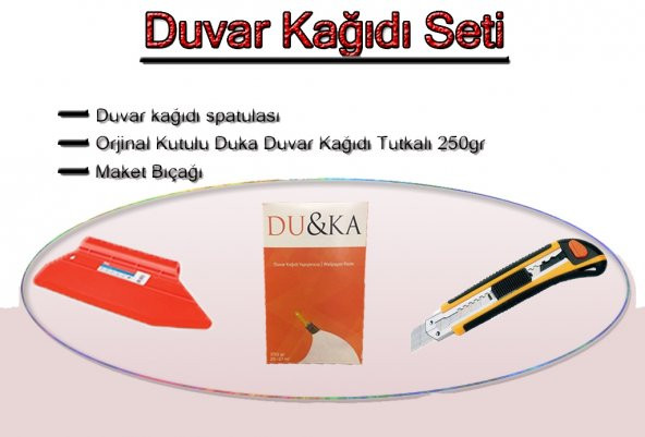UCUZ&KALİTELİ DUVAR KAĞIDI SETİ Spatula&Tutkal&Maket Bıçağı