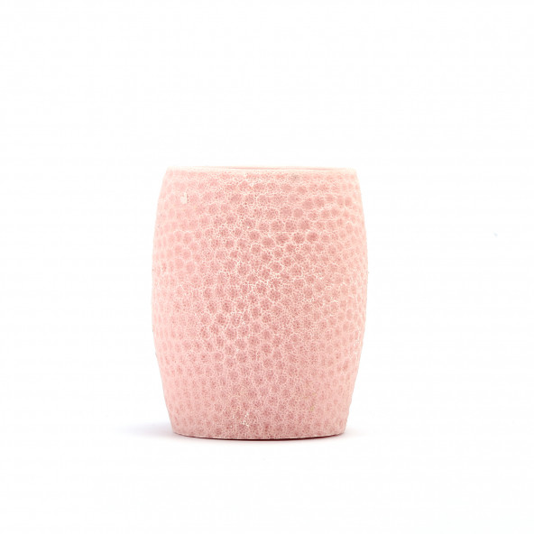 DT0082PB DİŞ FIRÇALIK''MACUNLUK PEMBE PETEK DESENLİ POLİRESİN 8X8X10CM 400ML - Resim 4