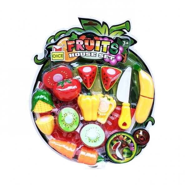 Kesilebilen 15 Parça  Oyuncak Sebze ve Meyve Seti