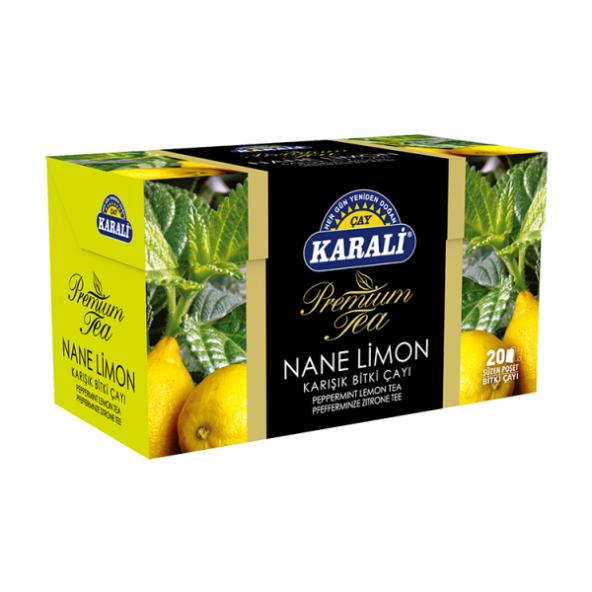 Karali Premium Bardak Poşet Nane Limon Çayı 20li