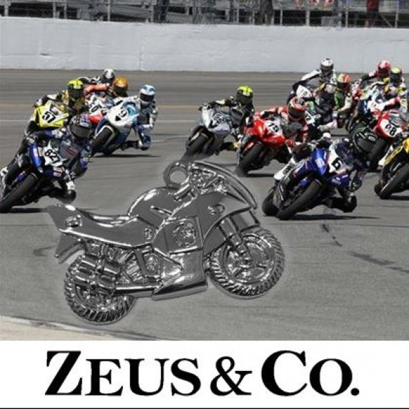 Zeus&Co. Motorsiklet Anahtarlık Hediye Kesesi İle Birlikte