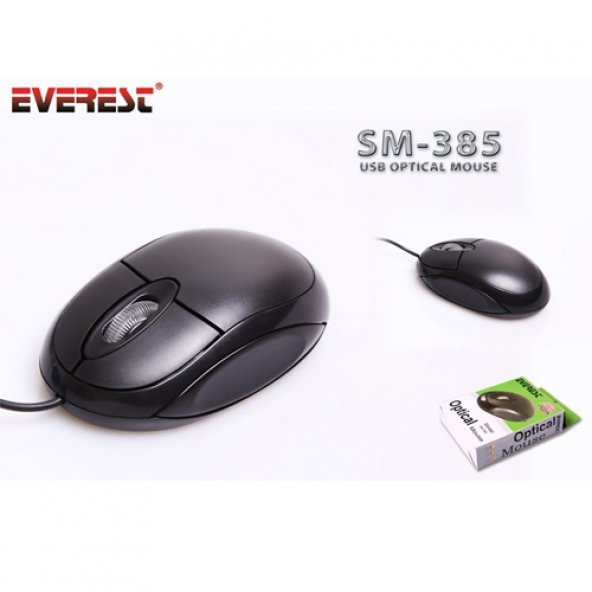 Everest SM-385 Usb Optic Siyah Mouse