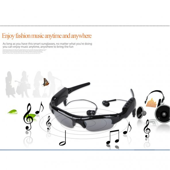 Aksiyon Kameralı Gözlük Bluetooth MP3 Video Kayıt  HD - 8