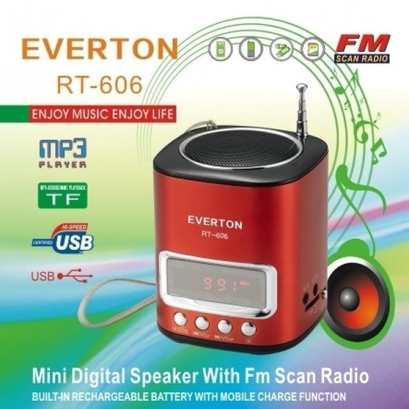 everton rt-606 usb çalar radyo