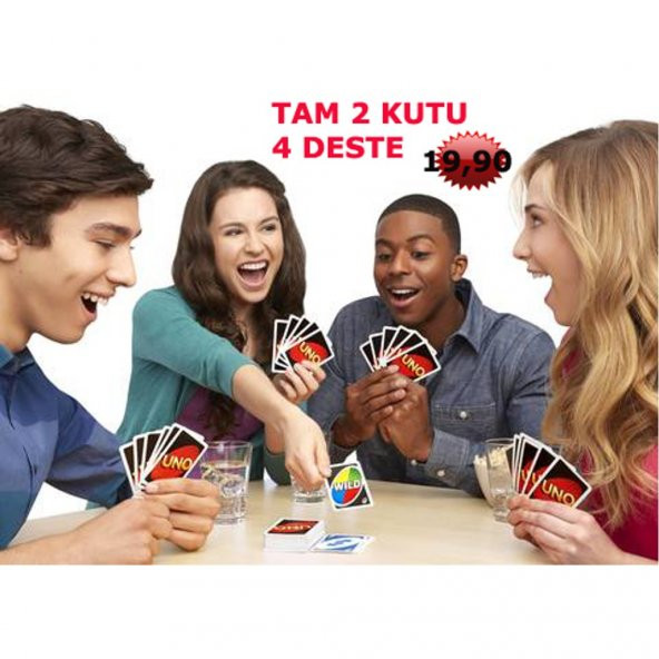 Lüks Uno Oyun Kartı TAM  2 PAKET (4 DESTE)