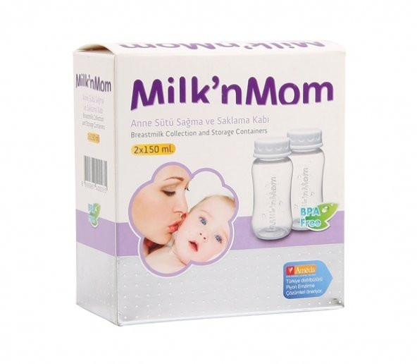 Milk´n Mom Süt Sağma ve Saklama Kabı-2´li
