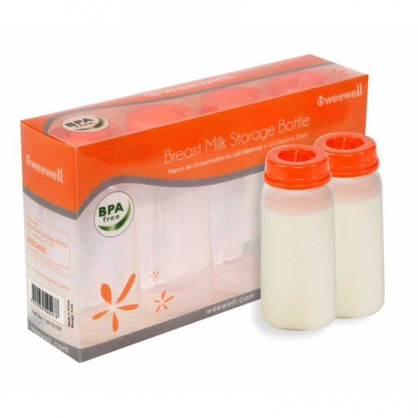 Weewell Süt Saklama Şişesi - 4 Adet x 150 ml