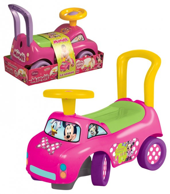 Minnie Mouse Lisanslı İlk Arabam Yürüteç Araba Bebek Oyuncakları