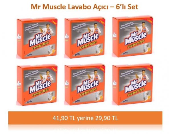 Mr.Muscle Lavabo Açıcı 6lı Set - Ücretsiz 1 Günde Kargo