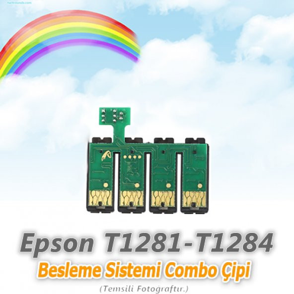 Epson T1281-T1284 Uyumlu Besleme Sistemi Combo Çipi