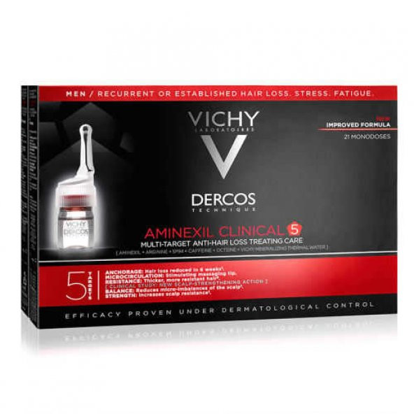 Vichy Dercos Aminexil Clinical 5 Men 21x6 ml