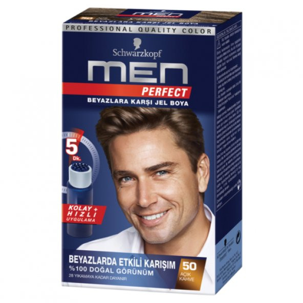 Schwarzkopf Men Perfect Erkeklere Özel Saç Boyası 50 Açık Kahve