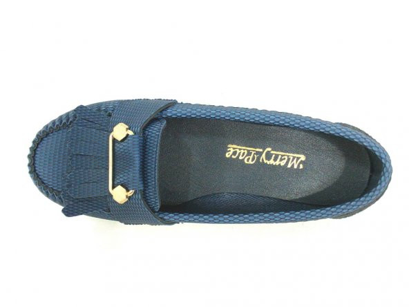 Merry Pace 377242 Lacivert Fiyonklu Anatomik Bayan Babet - 4