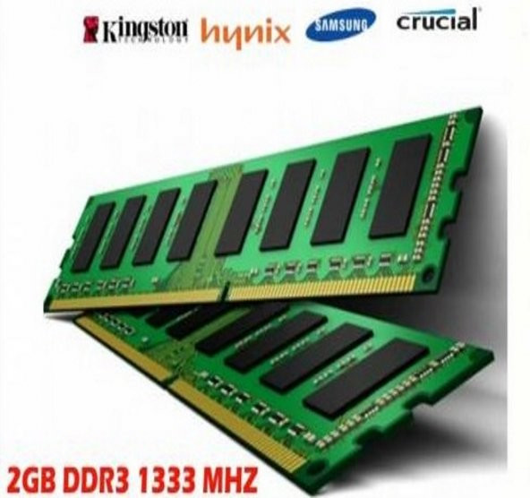 2GB DDR3 1333MHZ KİNGSTON,SAMSUNG,CRUEL,HYNİX,ELPİDA