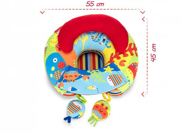 Baby Marine Oyuncaklı Yer Minderi - Bebek Yatmaz - Bebek Destek Minderi - 2