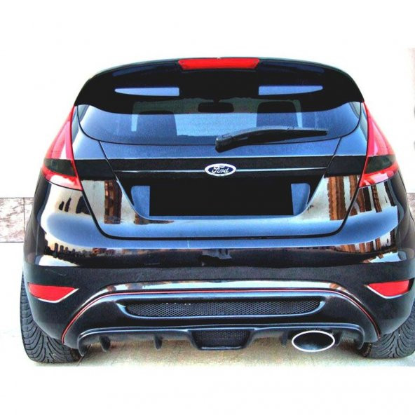 Ford Fiesta 2009 - 2016 Izgaralı Arka Tampon Eki - Difüzör (Plast