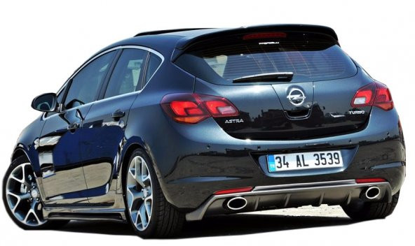 Opel Astra J HB 2011 - 2013 Makyajsız Arka Tampon Eki - Difüzör (