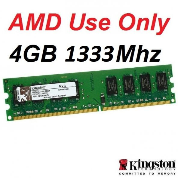 4GB Kingston DDR3 1333MHz Desktop PC AMD RAM