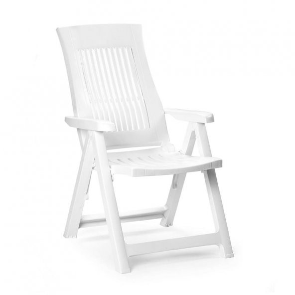 Loira Plastik Katlanan Sandalye Bahçe Balkon Geniş Katlanır Sandalye Beyaz