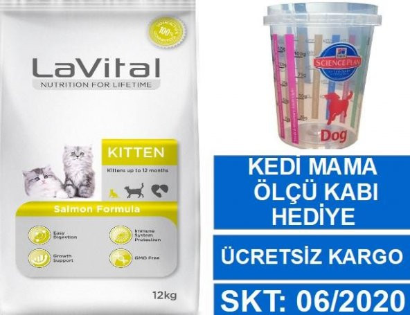 Lavital Kitten Somon - Somonlu Yavru Kedi Maması 12 Kg SKT: 08/20