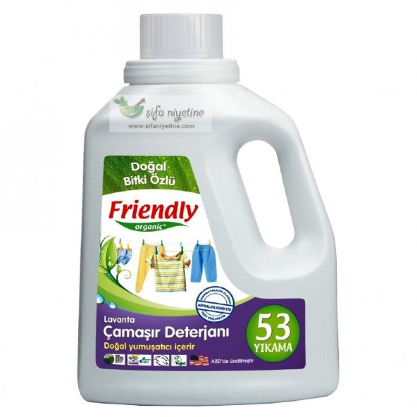Organik Çamaşır Deterjanı, Lavantalı 53 Yıkama - Friendly Organic