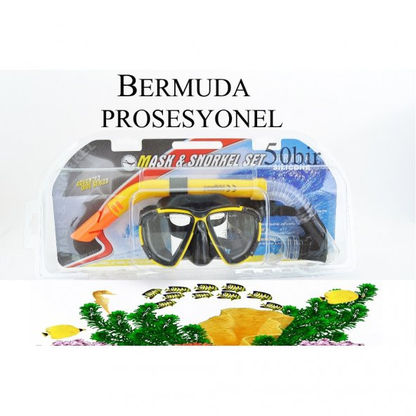 Bermuda Maske & Şnorkel Seti Profesyonel 27457