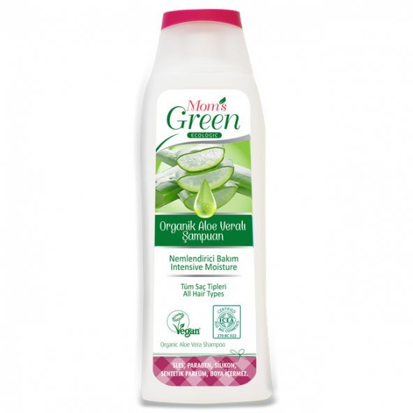 Moms Green Organik Nemlendirici Şampuan - Aloe Veralı 300 ml