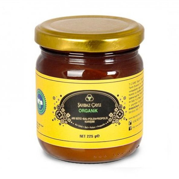 Eğriçayır Bal Organik Arı Sütü Bal Polen Propolis Karışımı 225 Gr