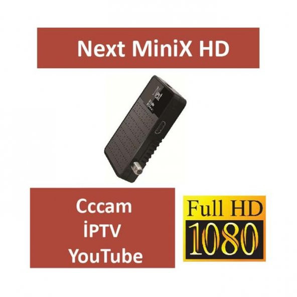 Next Minix HD Black Uydu Alıcı HDMI Kablo/2. Kumanda Hediye