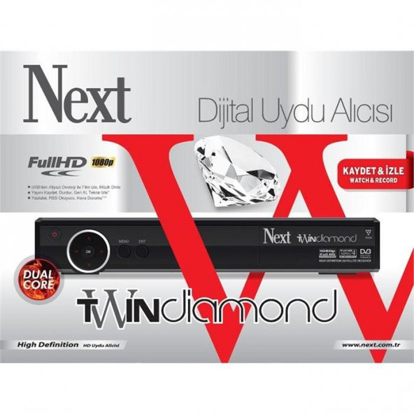Next Twin Diamond Çift Tuner Full HD Uydu Alıcı
