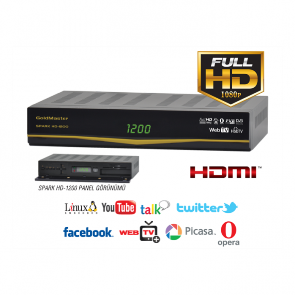 Goldmaster Spark HD-1200 HD Uydu Alıcısı